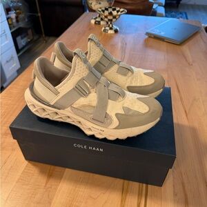 Cole Haan Cream and Gray Athletic Shoes